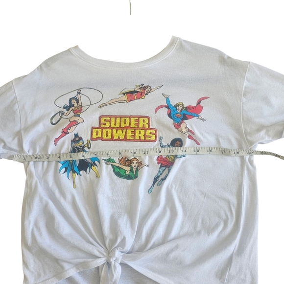 Justice League Womens White Short Sleeve "Super Powers" Graphic Tee, Size M - Picture 7 of 9